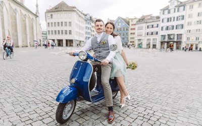 Mit der Vespa durch Zürich – die wunderbare Hochzeit von Laura + Thomas